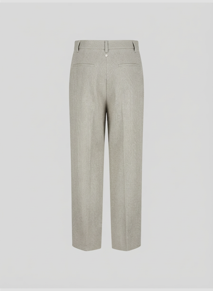 PANTALONI SARTORIALI A GAMBA LARGA IN RESCA DI LANA, ALPACA E SETA