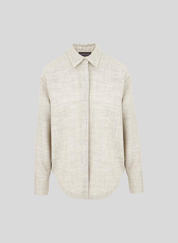 CLASSIC WOOL, ALPACA AND LINEN SHIRT
