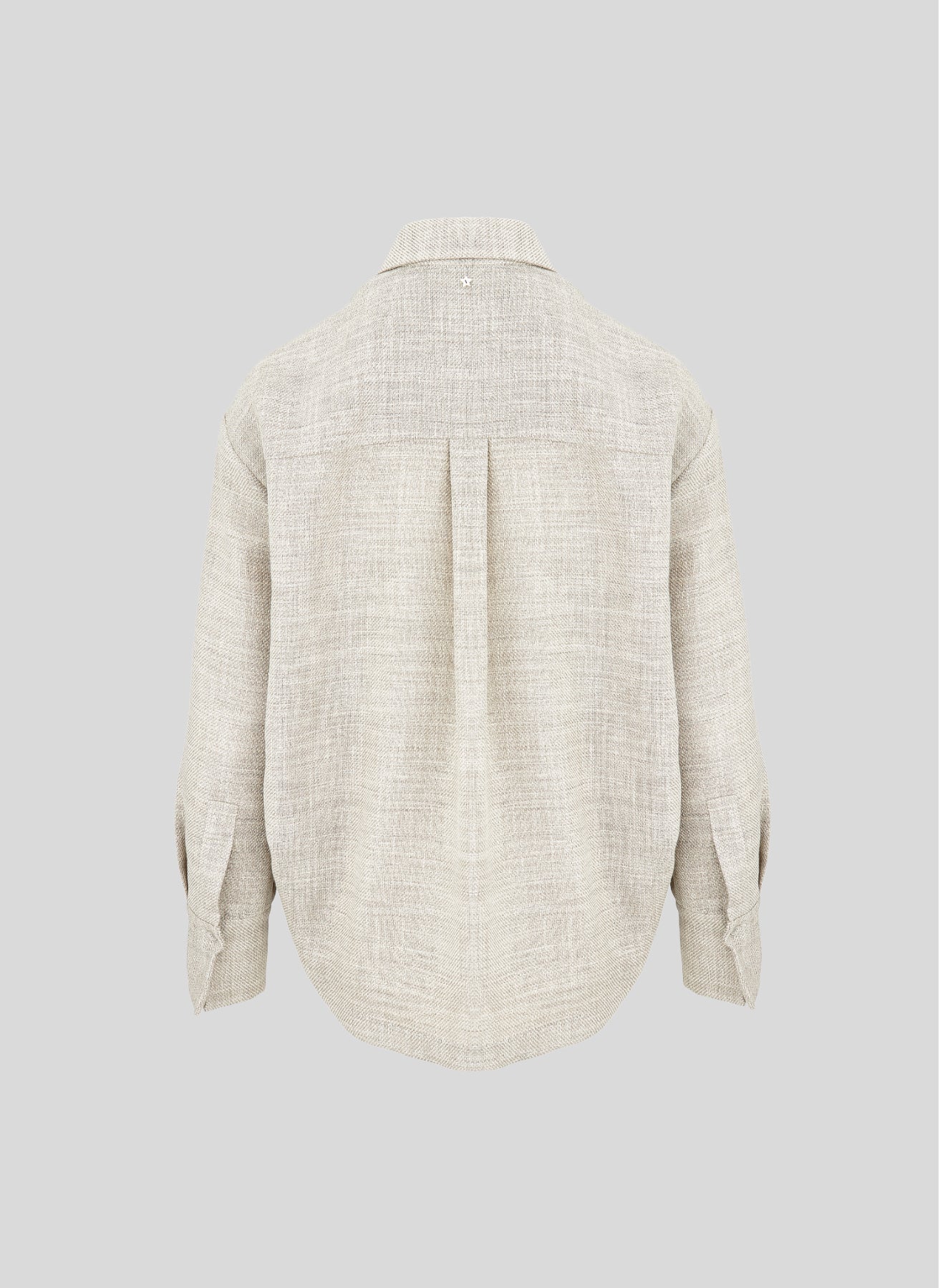 CAMICIA CLASSICA IN LANA, ALPACA E LINO
