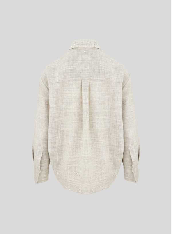 CLASSIC WOOL, ALPACA AND LINEN SHIRT