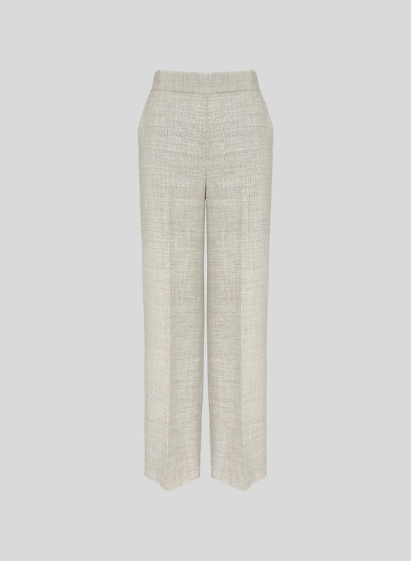 PANTALONI SARTORIALI IN LANA, ALPACA E LINO
