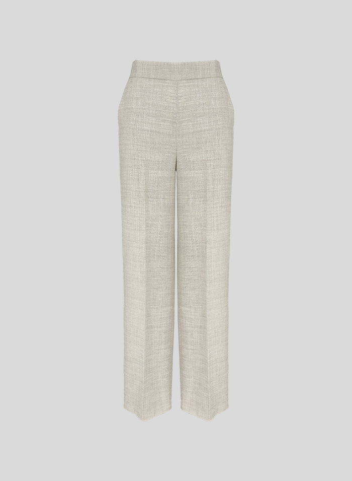 PANTALONI SARTORIALI IN LANA, ALPACA E LINO
