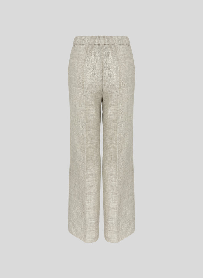 PANTALONI SARTORIALI IN LANA, ALPACA E LINO