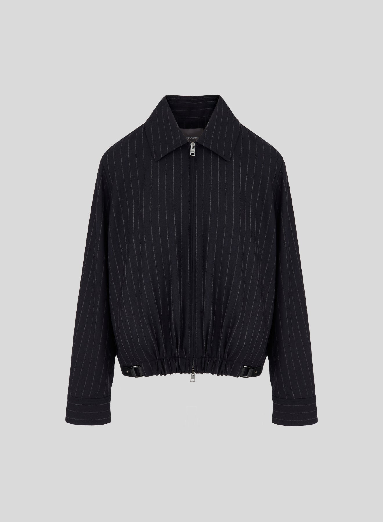 PINSTRIPED WOOL BOMBER