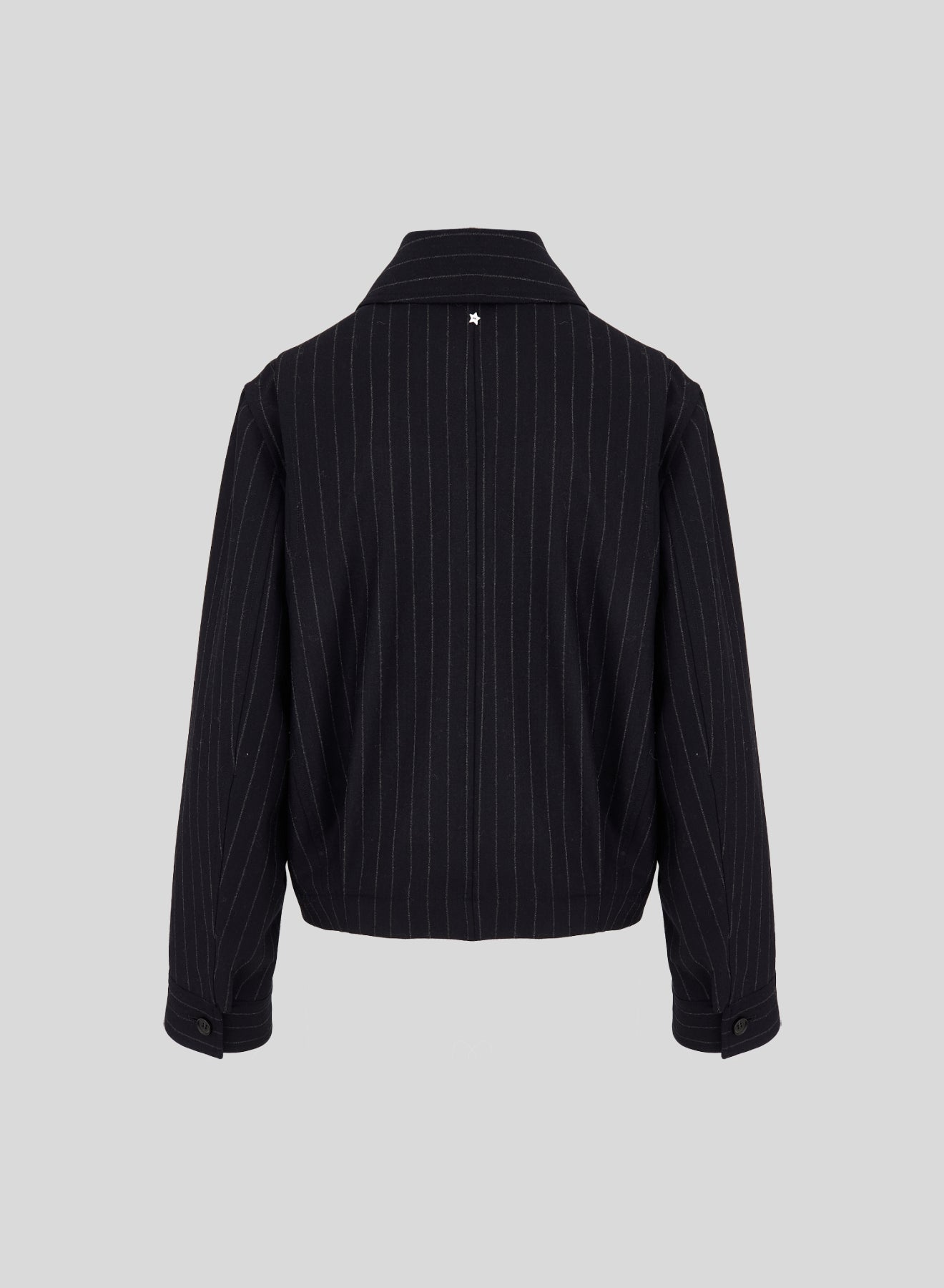 PINSTRIPED WOOL BOMBER