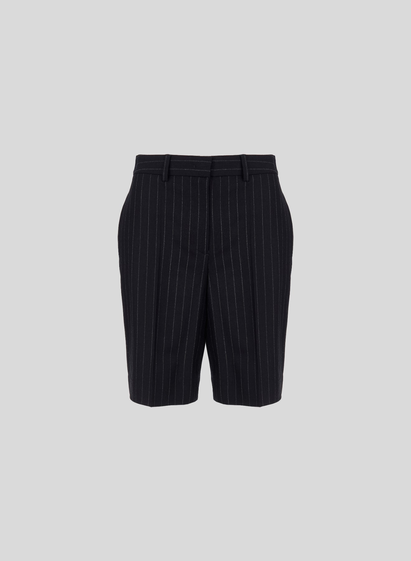 PINSTRIPE WOOL BERMUDAS