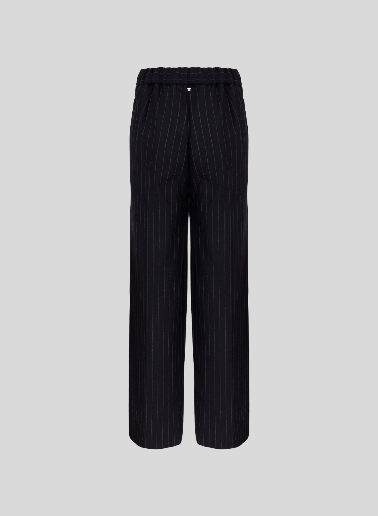 PINSTRIPE WOOL DRAWSTRING TROUSERS