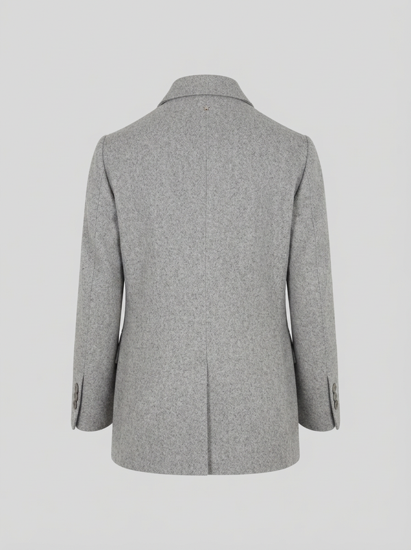 DOUBLE-BREASTED WOOL AND CASHMERE FLANNEL JACKET