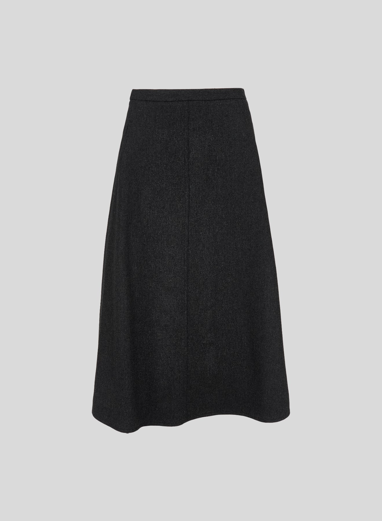 GONNA LONGUETTE IN FLANELLA DI LANA E CASHMERE