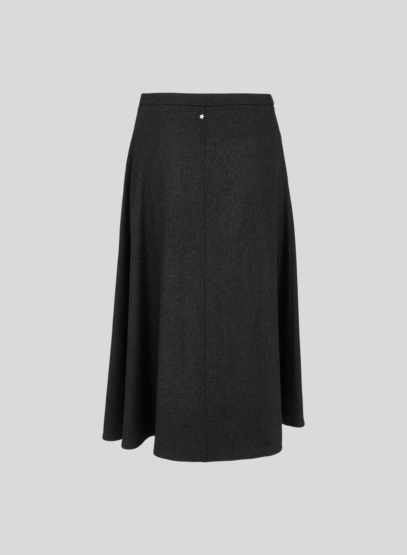 GONNA LONGUETTE IN FLANELLA DI LANA E CASHMERE