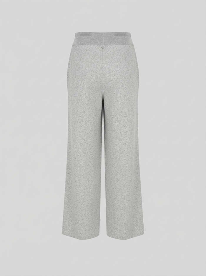 PANTALONI A GAMBA LARGA IN FLANELLA STRETCH
