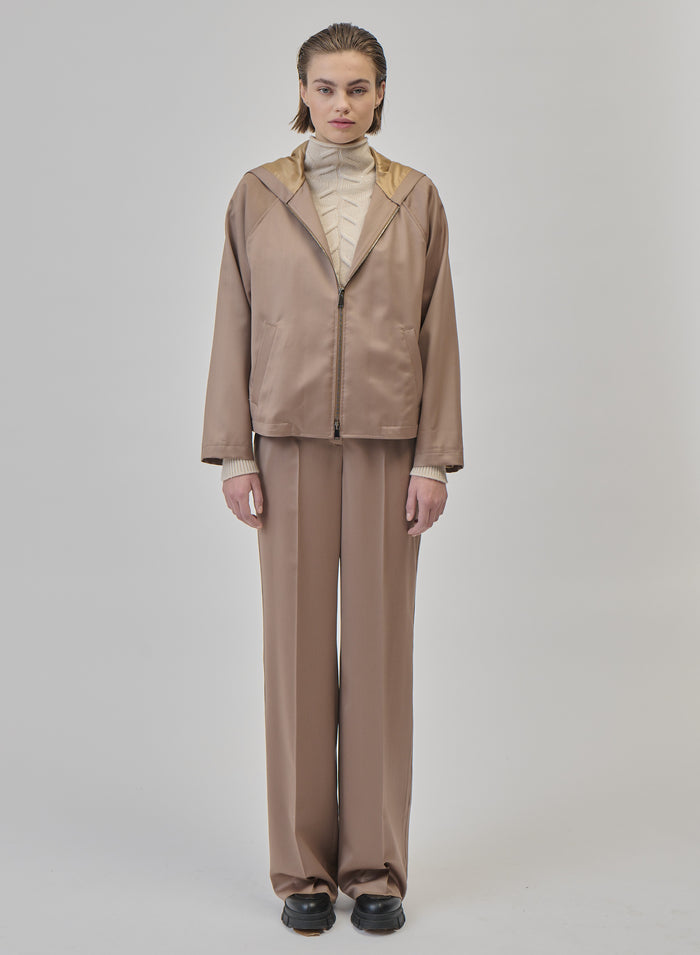 PANTALONI SARTORIALI IN RASO DI LANA