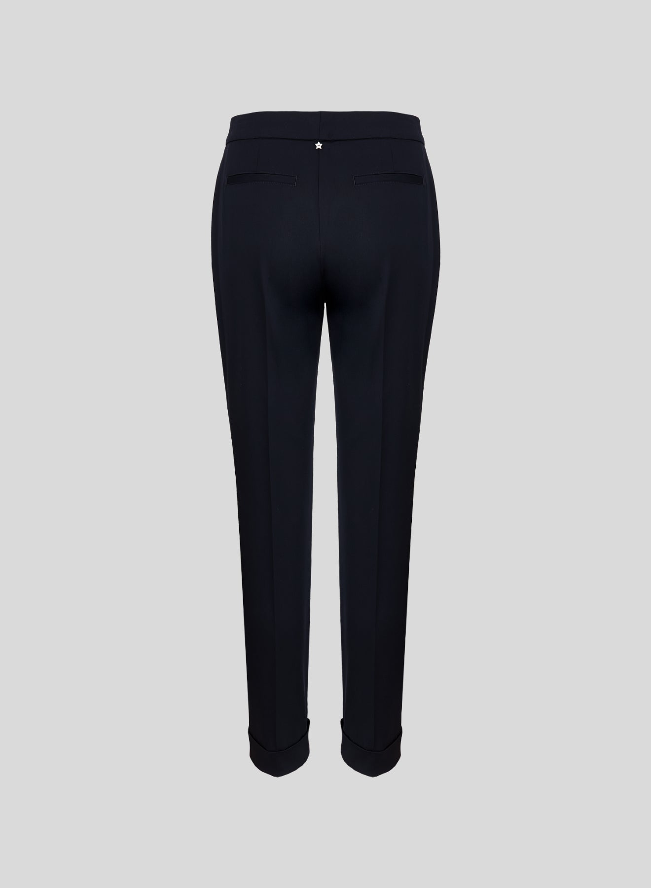PANTALONI A SIGARETTA IN RASO DI LANA