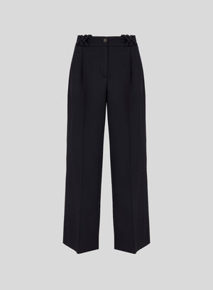 STRETCH TECHNICAL WOOL TAILORED TROUSERS