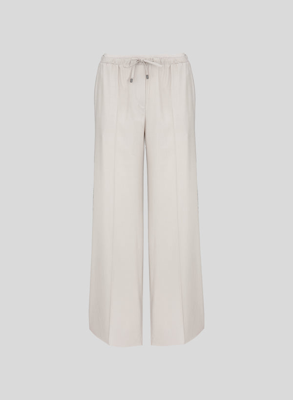PANTALONI IN MISTO VISCOSA E LANA