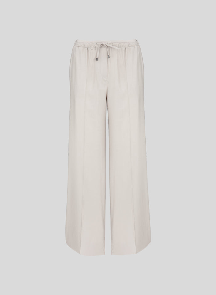 VISCOSE AND WOOL BLEND TROUSERS