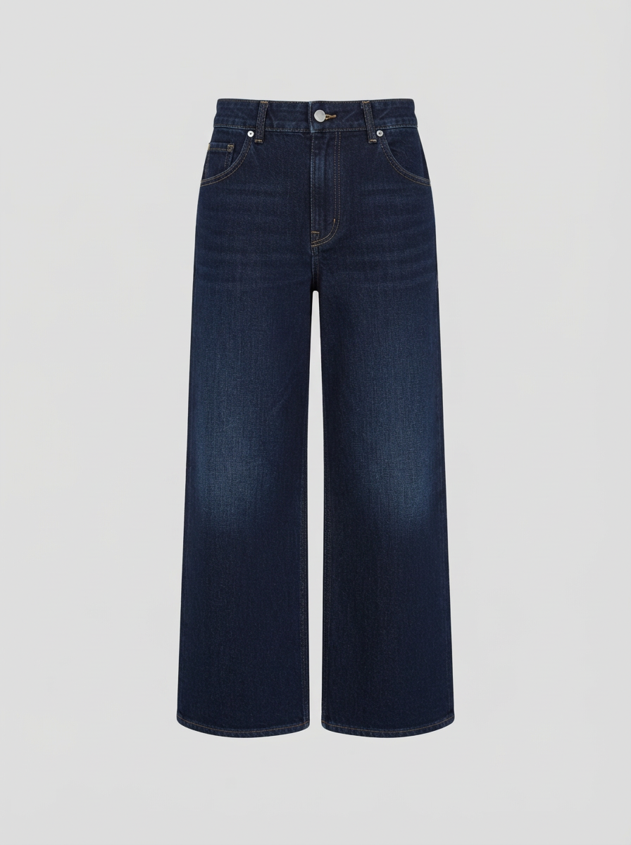 PANTALONI A GAMBA LARGA IN DENIM