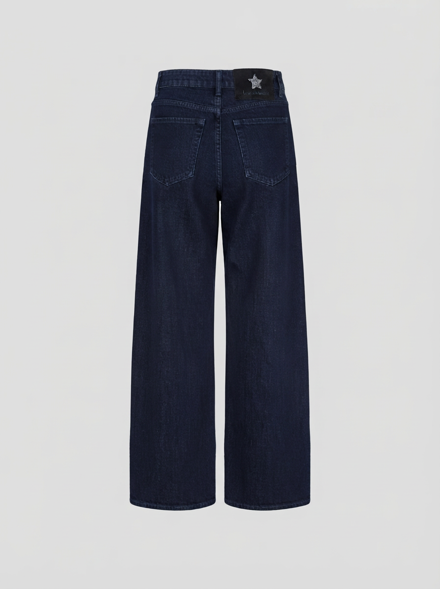 PANTALONI A GAMBA LARGA IN DENIM