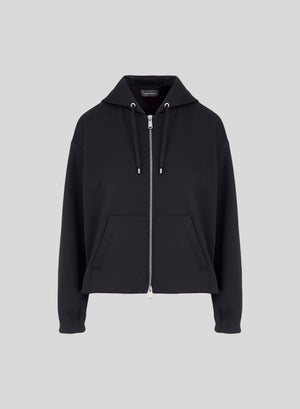 COTTON JERSEY SWEATSHIRT WITH HOOD