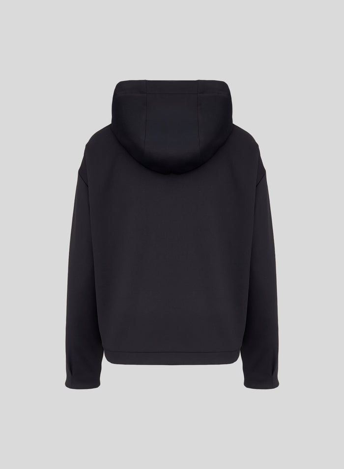 GIACCA IN FELPA DI JERSEY DI COTONE CON CAPPUCCIO