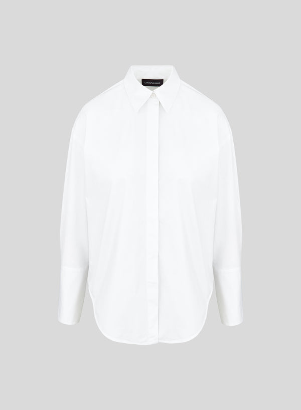 CAMICIA OVERSIZE IN POPELINE DI COTONE