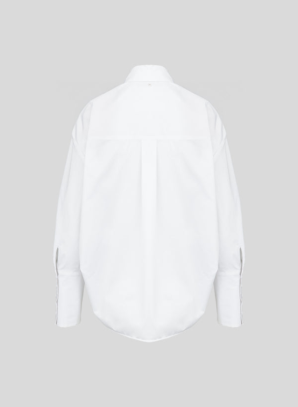 CAMICIA OVERSIZE IN POPELINE DI COTONE