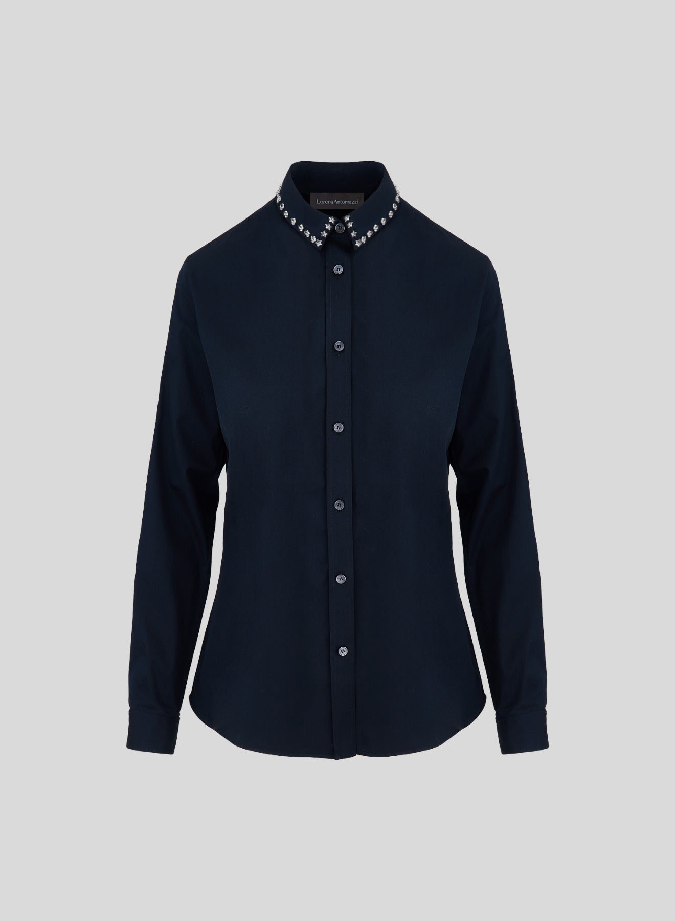 CLASSIC POPLIN SHIRT WITH STAR STUDS