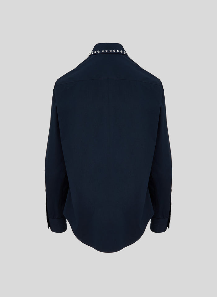 CLASSIC POPLIN SHIRT WITH STAR STUDS