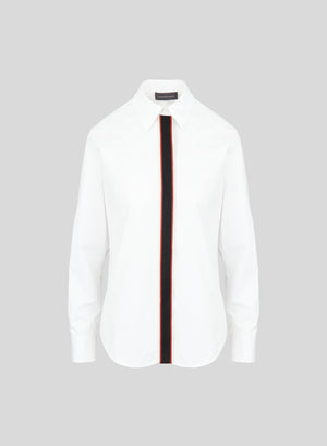 CLASSIC POPLIN SHIRT WITH CONTRAST PLACKET