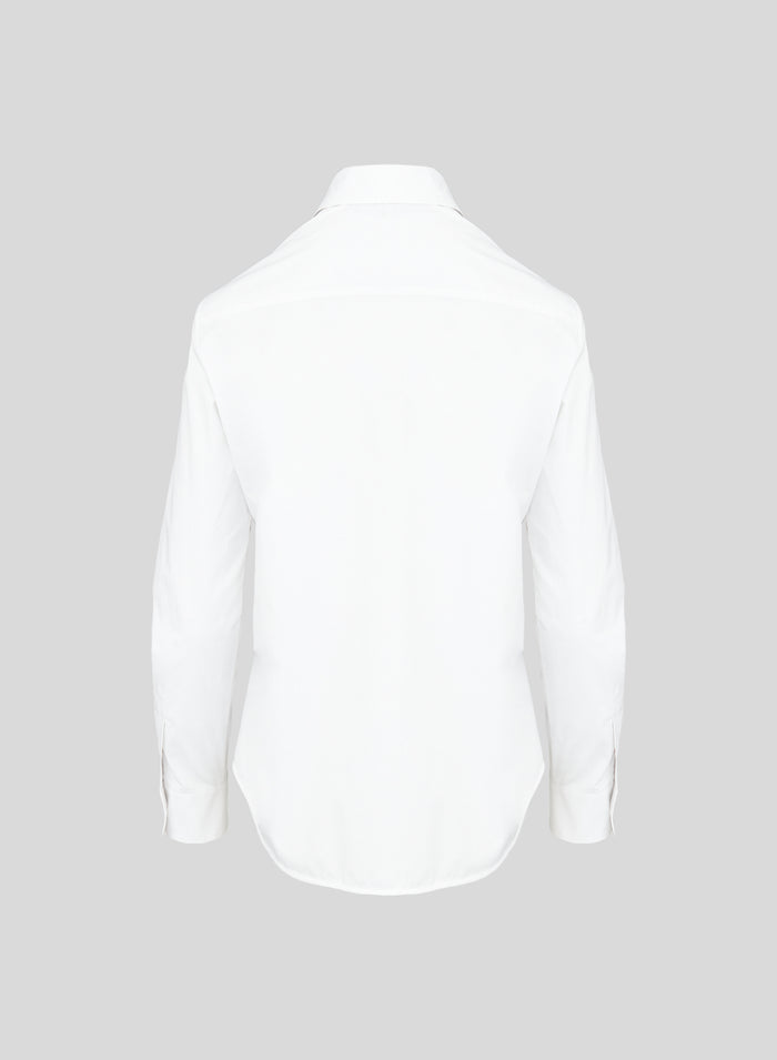 CLASSIC POPLIN SHIRT WITH CONTRAST PLACKET
