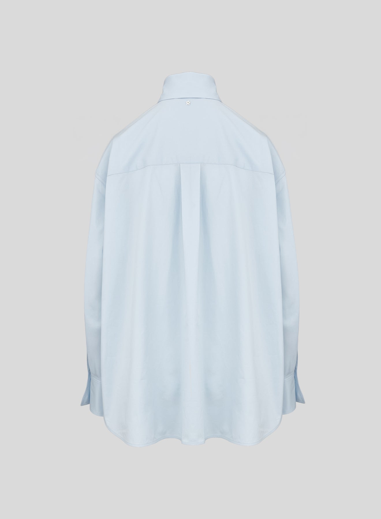 CAMICIA OVERSIZE IN POPELINE DI COTONE CON COLLETTO ALTO