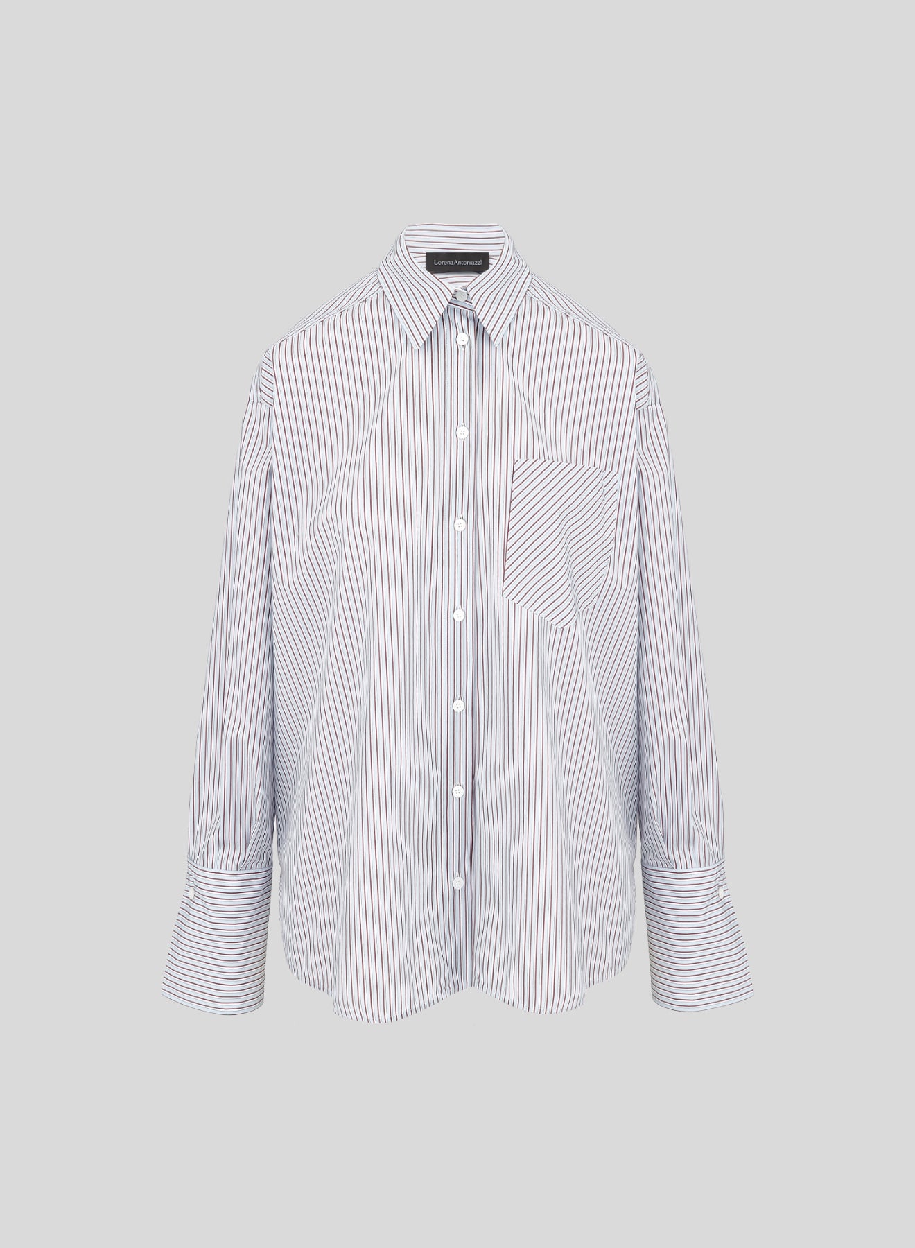 STRIPED COTTON BLEND SHIRT