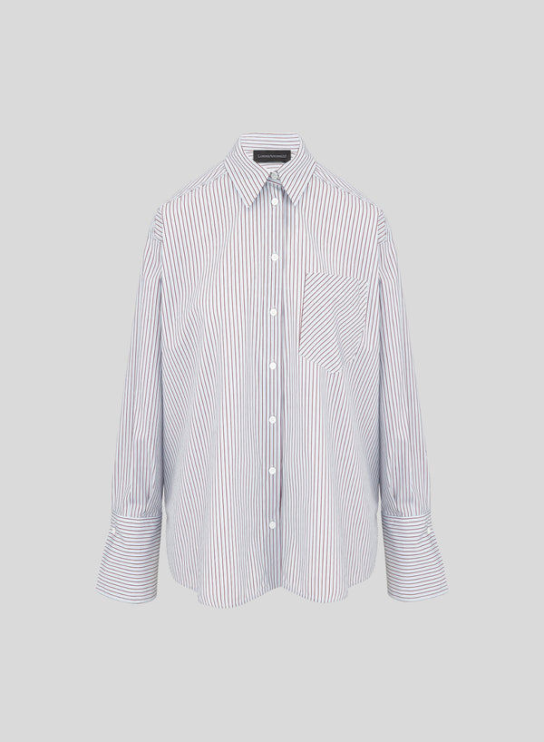 STRIPED COTTON BLEND SHIRT