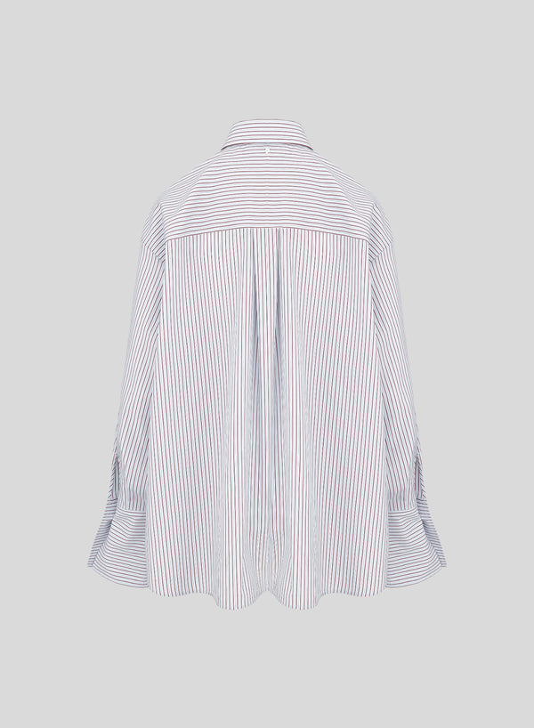 STRIPED COTTON BLEND SHIRT
