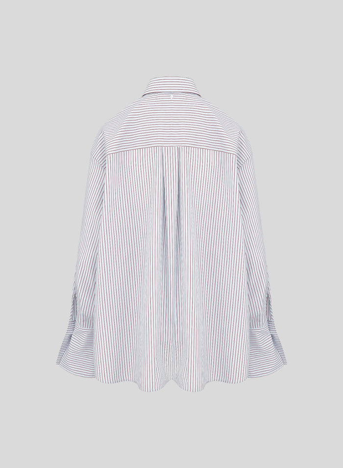 STRIPED COTTON BLEND SHIRT