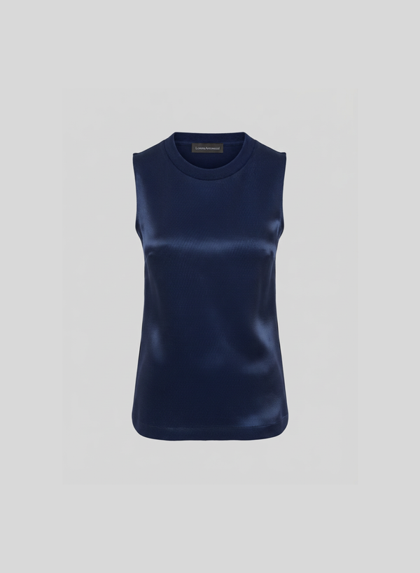 SILK BLEND TWILL TOP