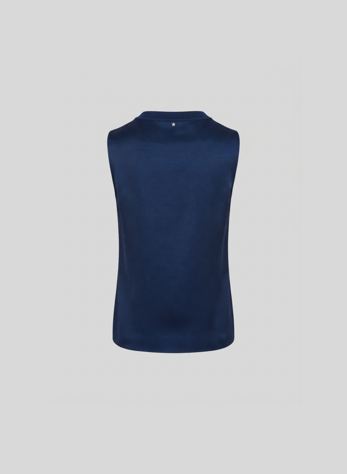 TOP IN TWILL DI MISTO SETA