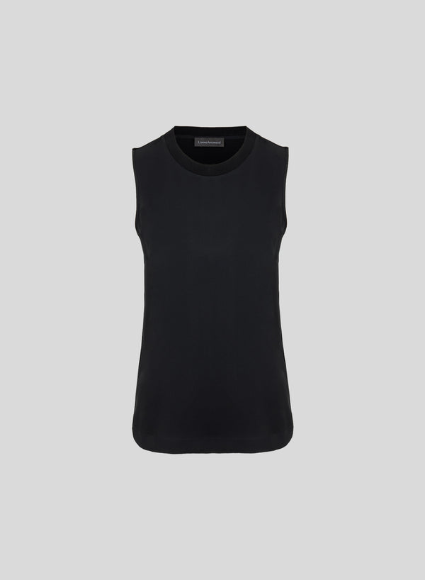 SILK BLEND TWILL TOP