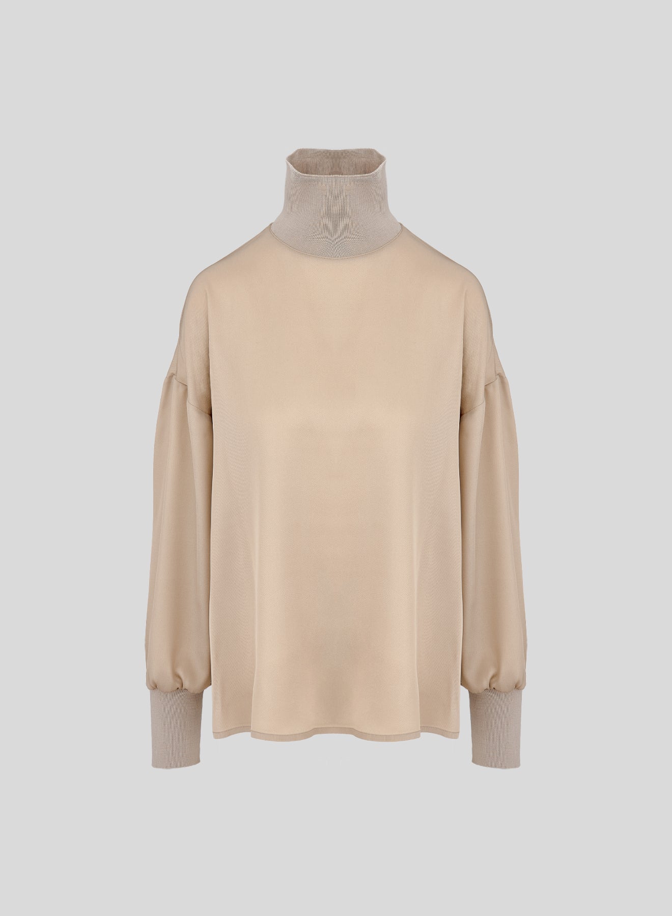 SILK BLEND TWILL BLOUSE