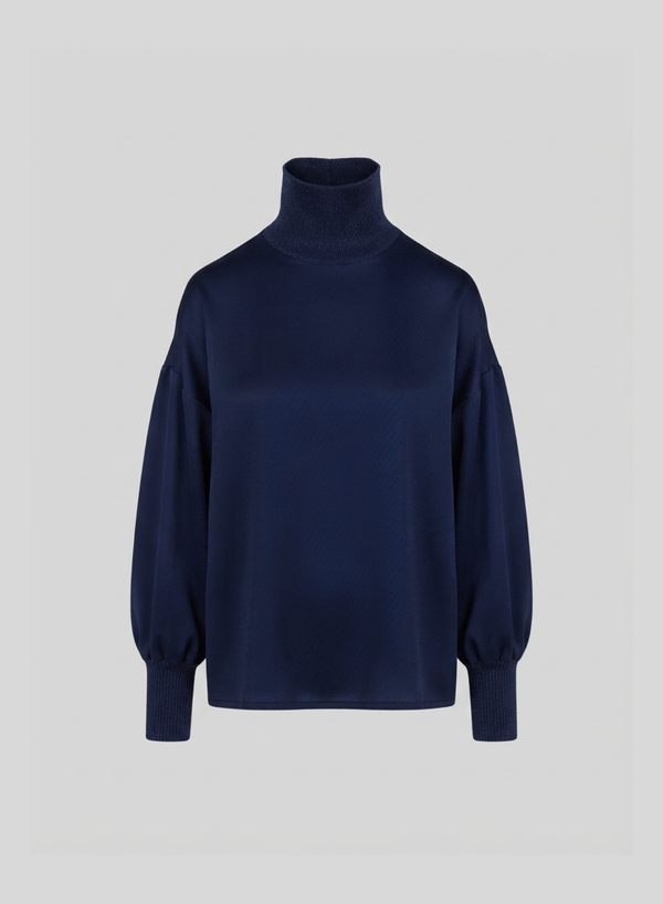 BLUSA IN TWILL DI MISTO SETA