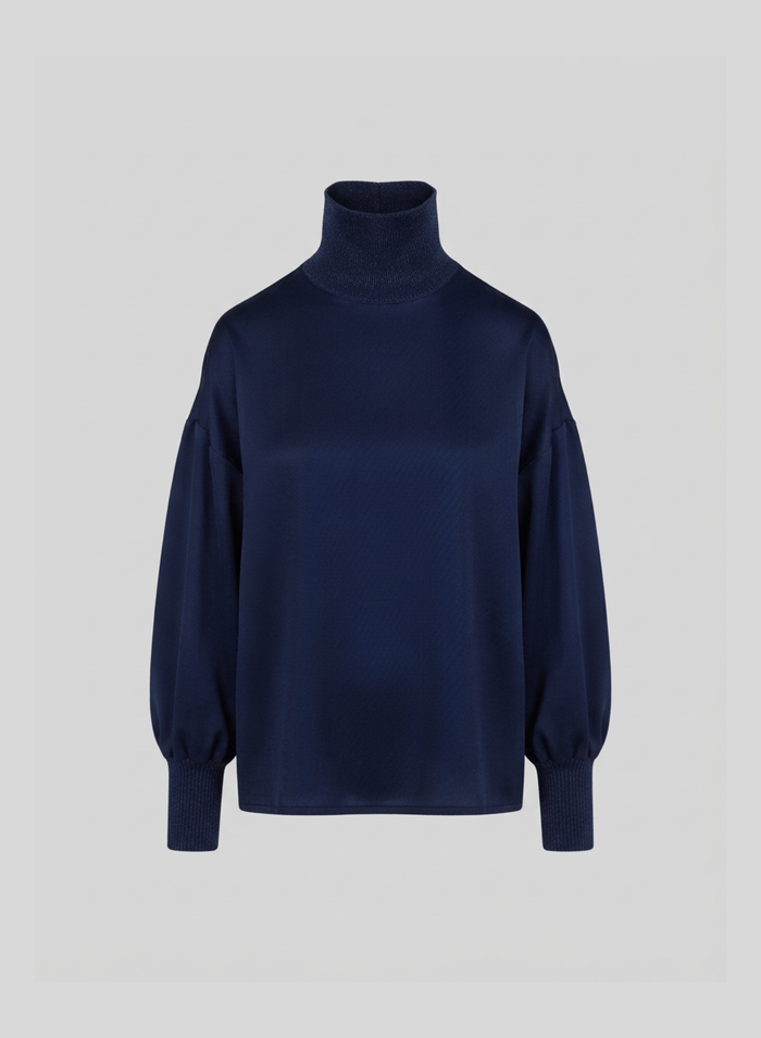 BLUSA IN TWILL DI MISTO SETA
