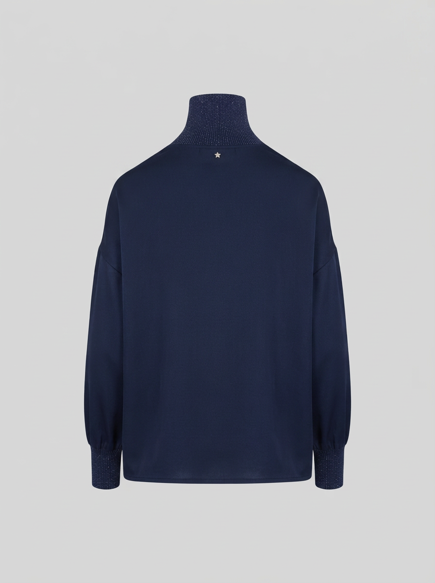 BLUSA IN TWILL DI MISTO SETA