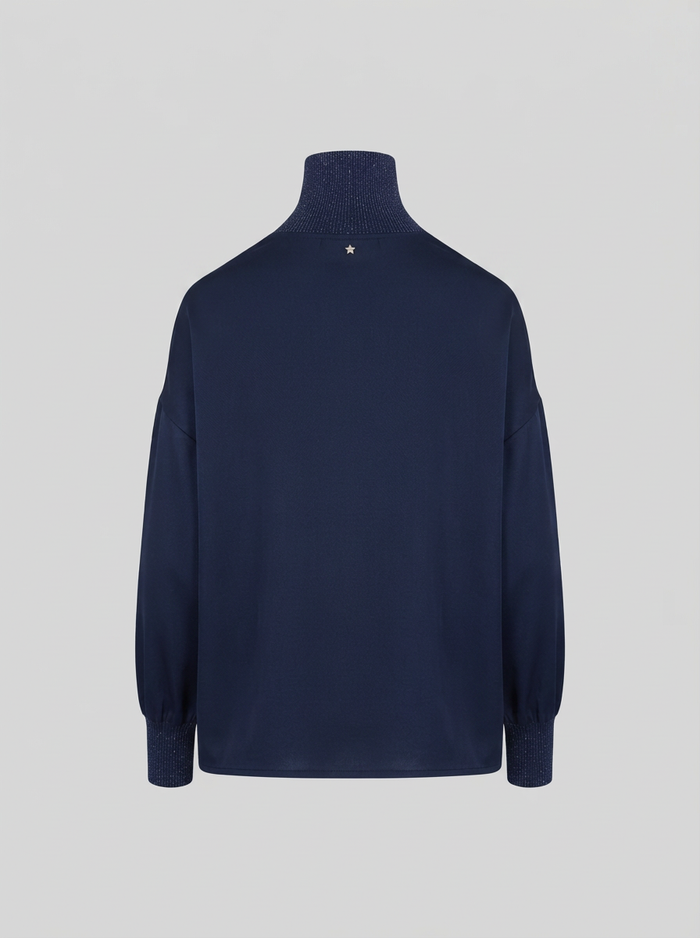 BLUSA IN TWILL DI MISTO SETA