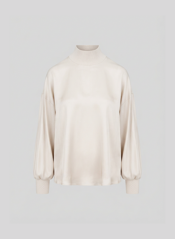 BLUSA IN TWILL DI MISTO SETA