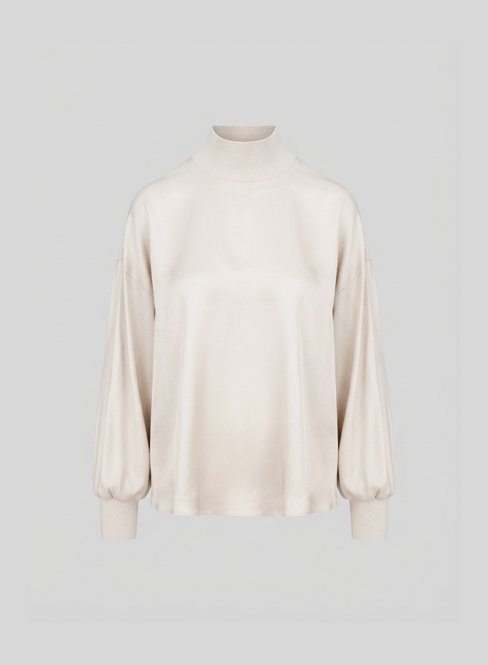 BLUSA IN TWILL DI MISTO SETA