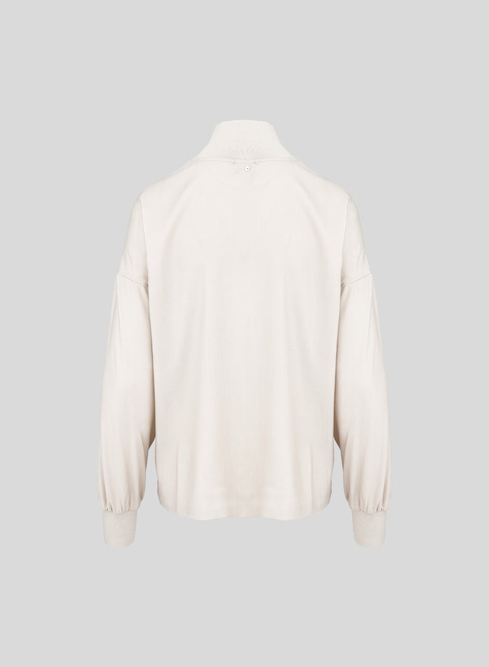 BLUSA IN TWILL DI MISTO SETA