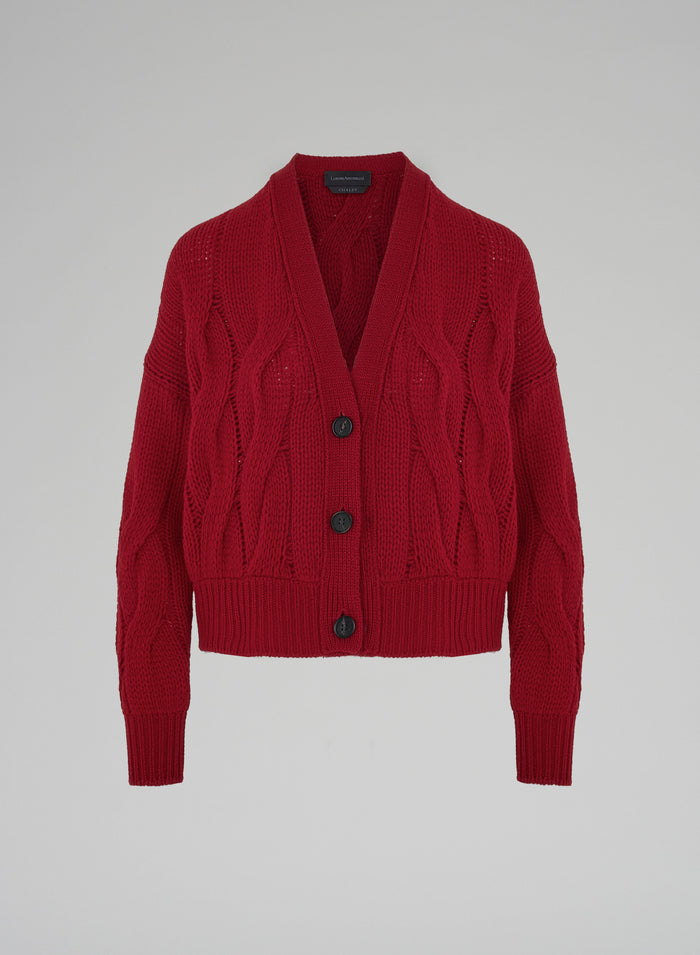 CARDIGAN IN LANA, SETA E CASHMERE