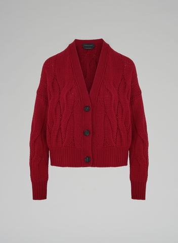 CARDIGAN IN LANA, SETA E CASHMERE