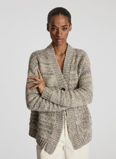 WOOL AND CASHMERE BLENDKNIT CARDIGAN