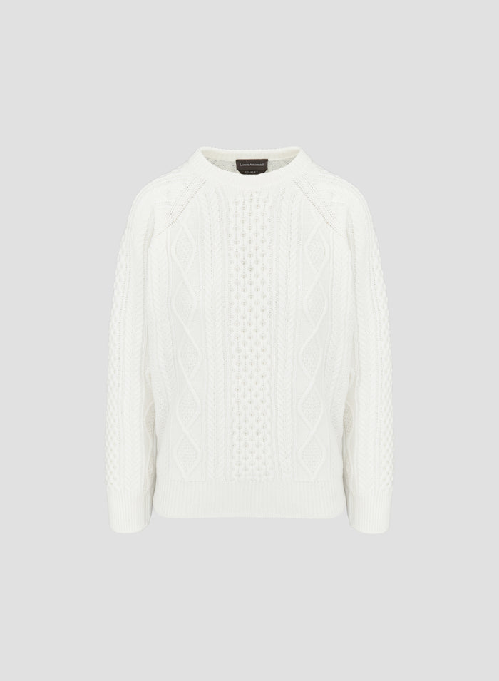 FISHERMAN WOOL CREWNECK SWEATER